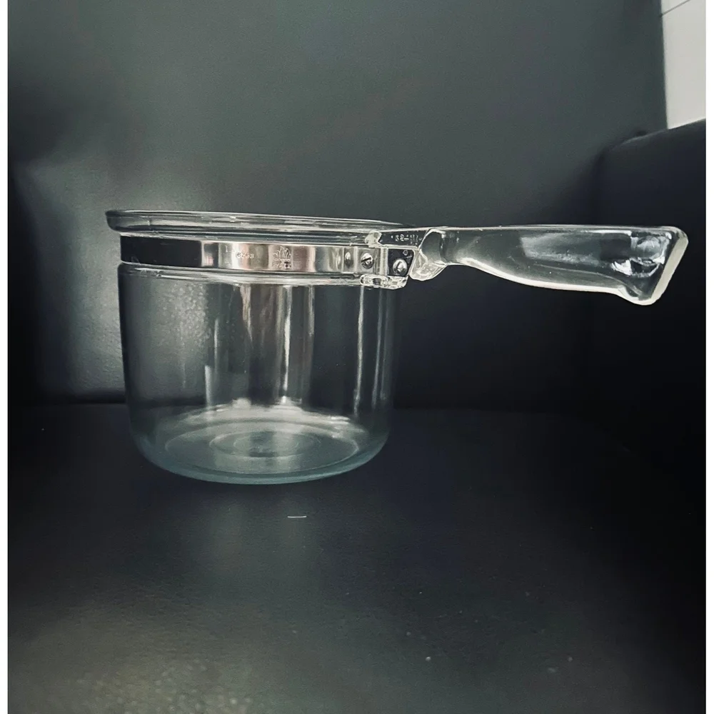 Vintage Pyrex Clear Glass Flameware Inner Pot 1.5 Qt Cookware 12